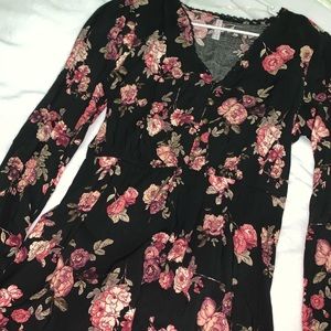 Floral long sleeve dress